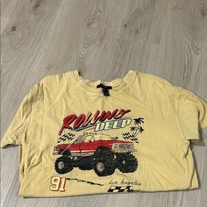 Forever 21 Yellow Graphic Tee